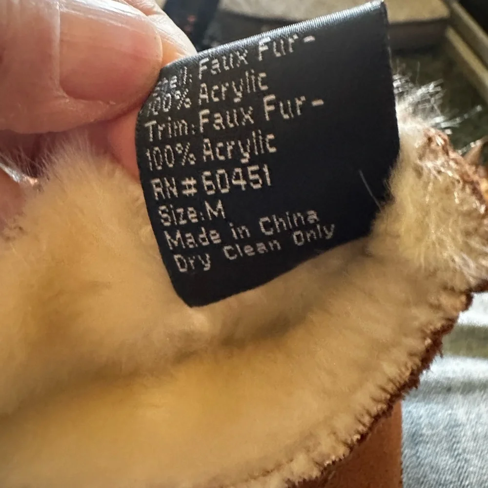 Surell Brown Faux Fur flip Top Mitten medium